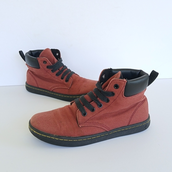 Dr. Martens Maelly Red Sneakers Ankle Boots - Picture 1 of 8
